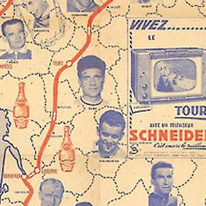 Vintage Tour de France Map